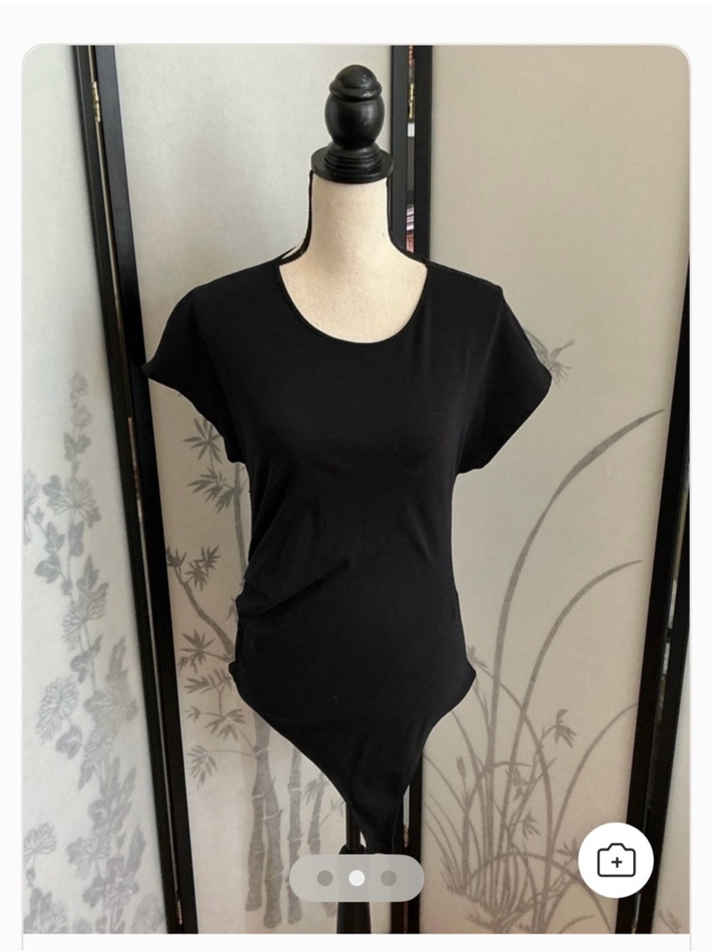 Zara Black Short-Sleeve Bodysuit